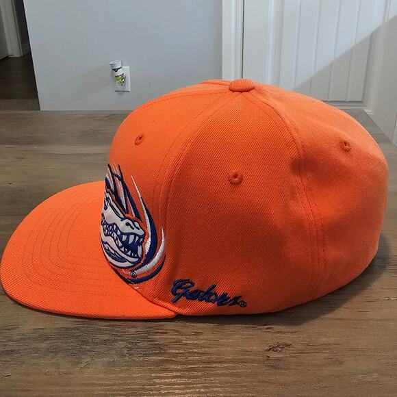 Vtg University of Florida Gators Fitted Flat Bill Hat Cap Orange UF L/XL NCAA - Picture 4 of 11